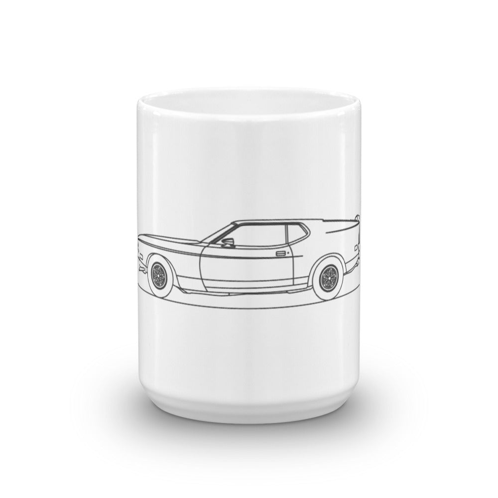 Ford Mustang Mach 1 mug on a white background