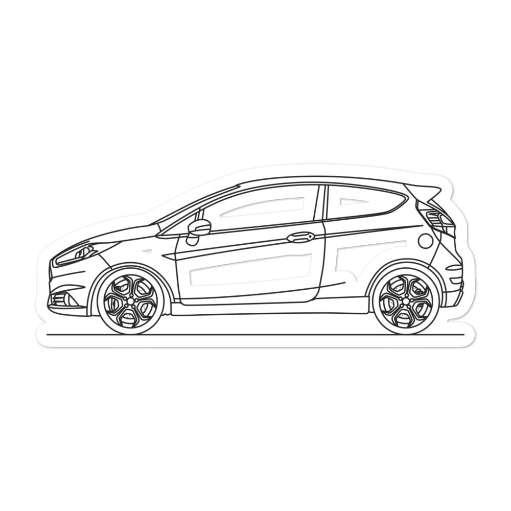 Ford Fiesta ST 6th Gen Outline sticker design