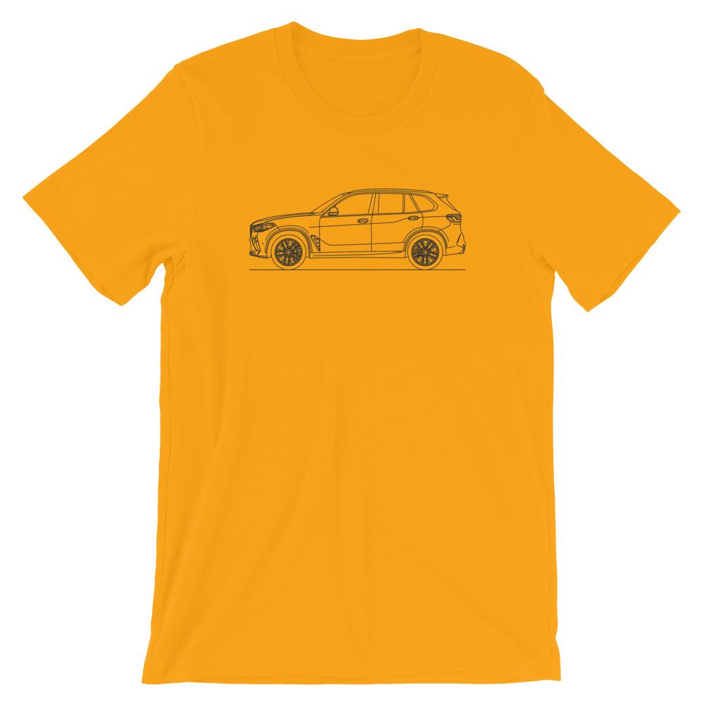 bmw g05 x5m competition t-shirt displayed flat