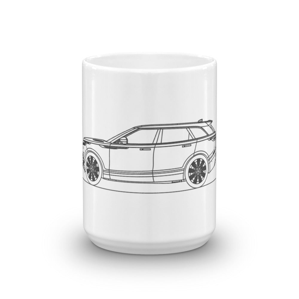Land Rover Range Rover Velar mug design.