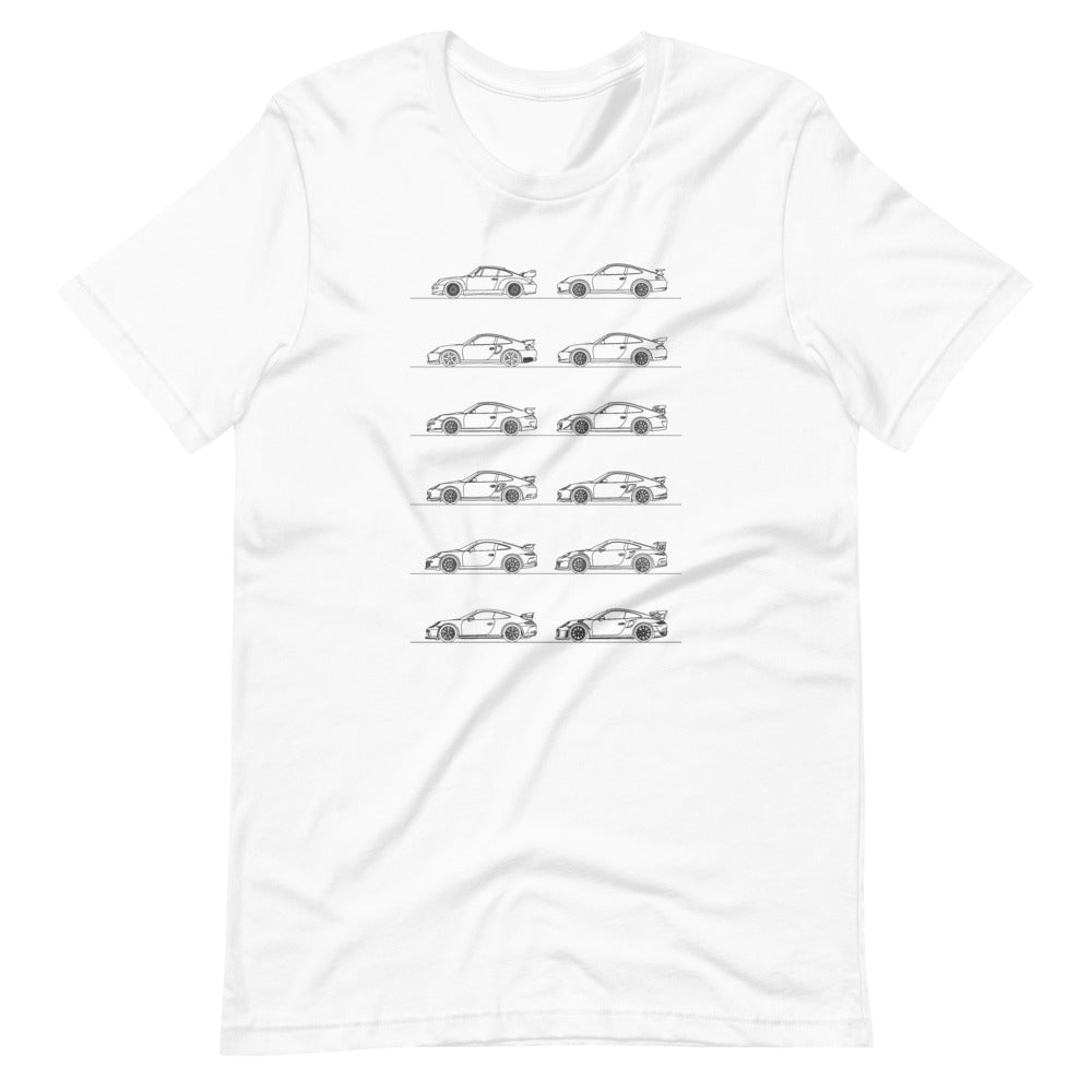 Porsche 911 GT2 GT3 evolution t-shirt design