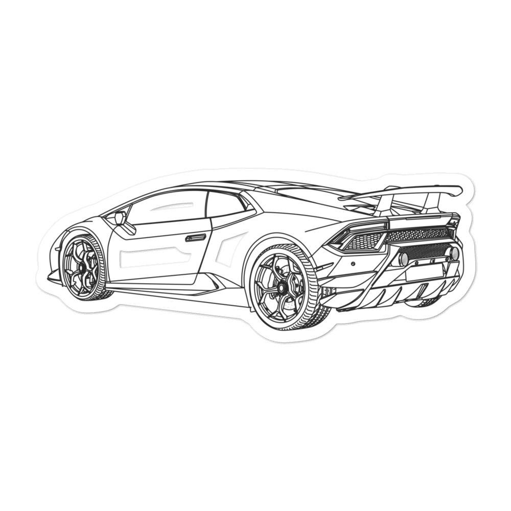 Lamborghini Huracán Performante outline sticker design