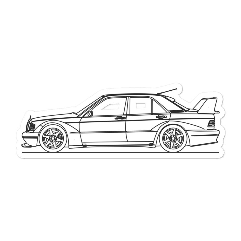 Mercedes-Benz W201 190E 2.5-16 Evo II silhouette sticker
