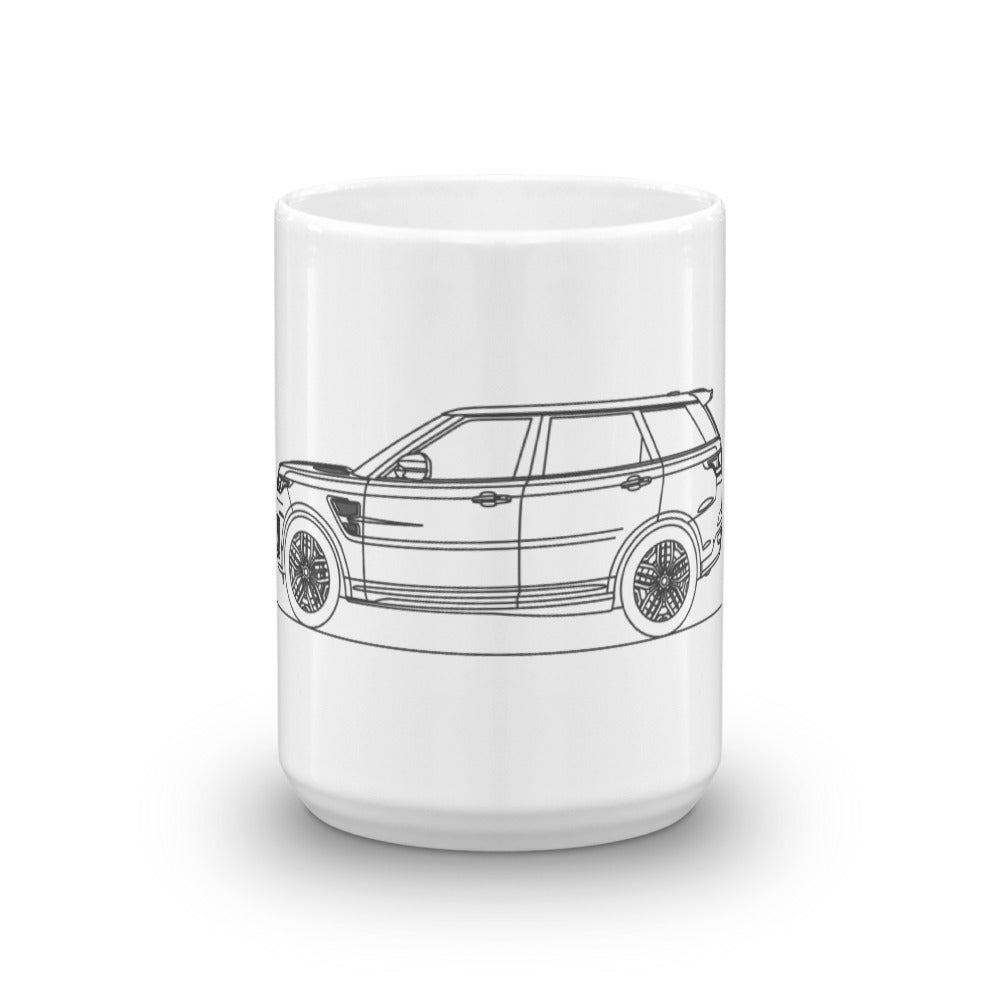 Land Rover Range Rover Sport SVR mug design