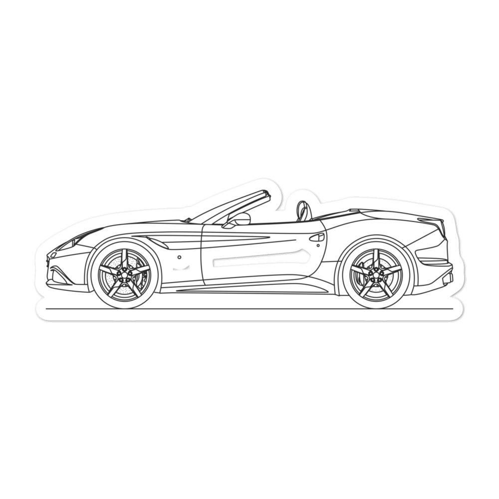 Ferrari California T Outline sticker design displayed
