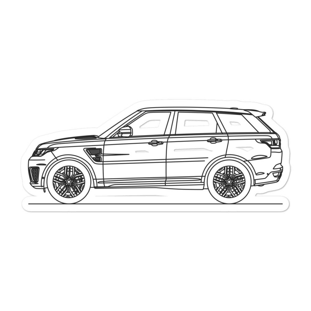 Land Rover Range Rover Sport SVR Outline sticker design