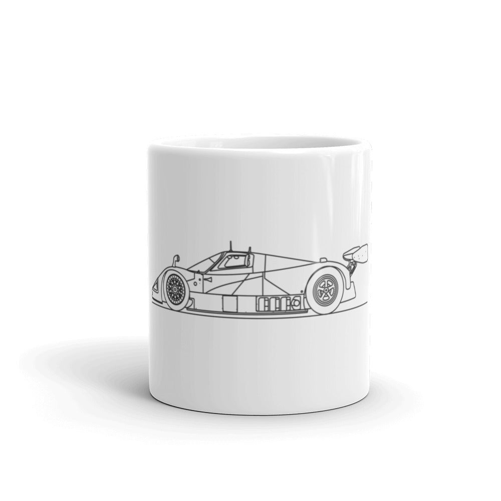 Mazda 787B silhouette on a stylish mug