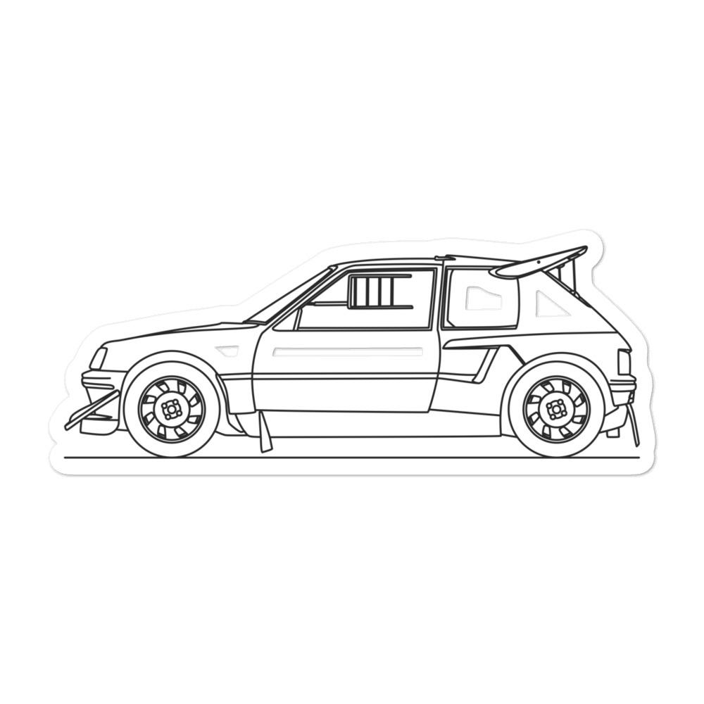 Peugeot 205 T16 Silhouette sticker on wall