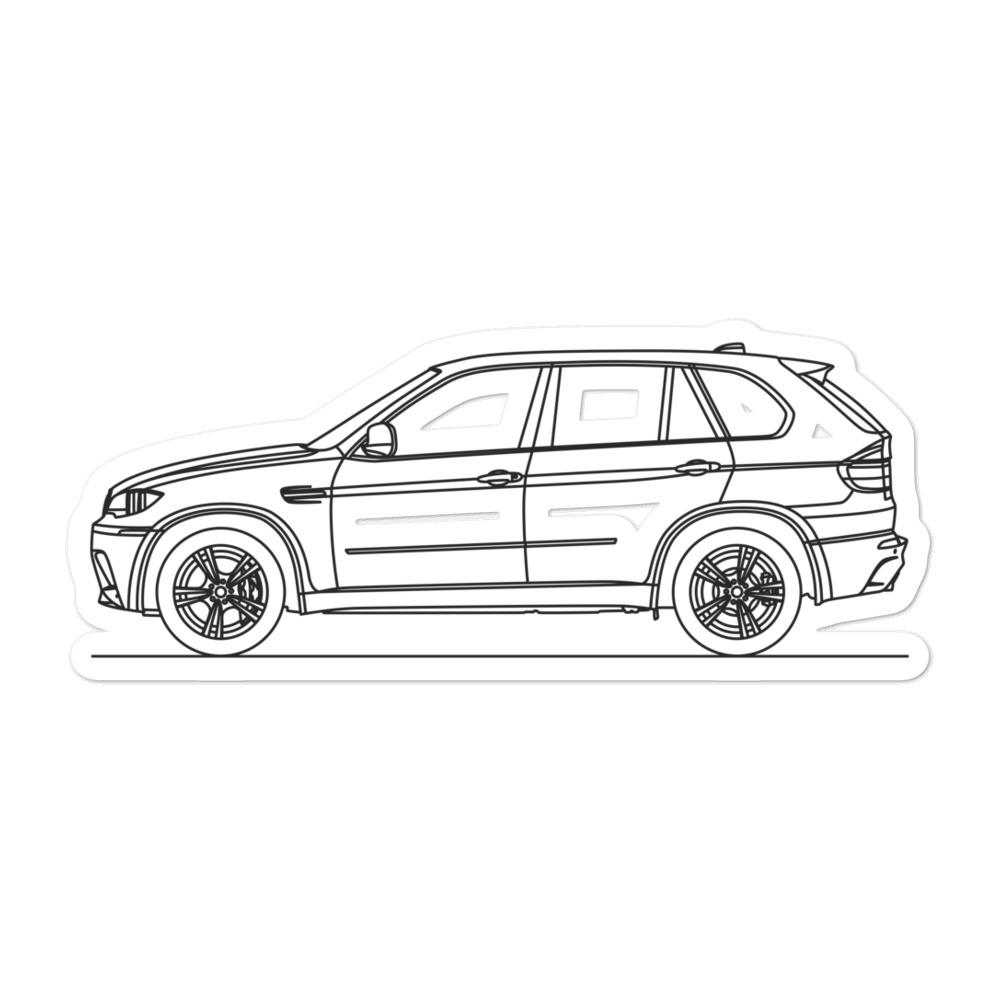 BMW E70 X5 M Silhouette sticker on vehicle