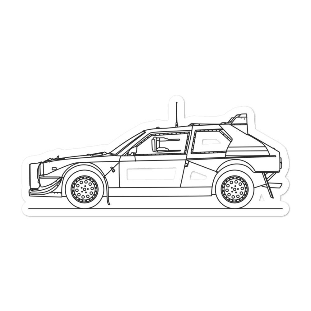 Lancia Delta S4 Silhouette sticker on car