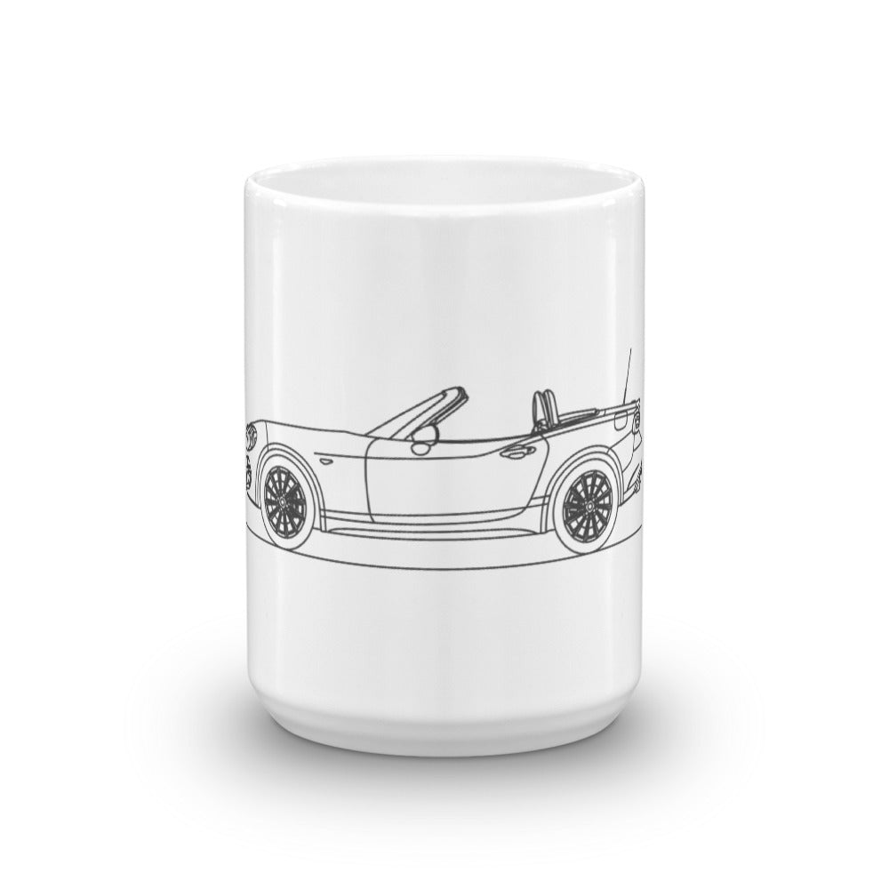 Fiat 124 Spider mug displayed on a table