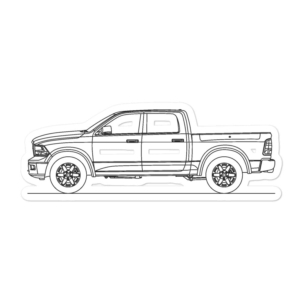 Dodge RAM 1500 DS Outline sticker on vehicle