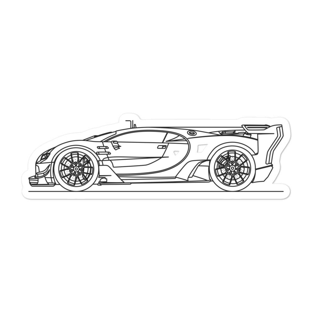 Bugatti Chiron Vision GT Outline sticker design