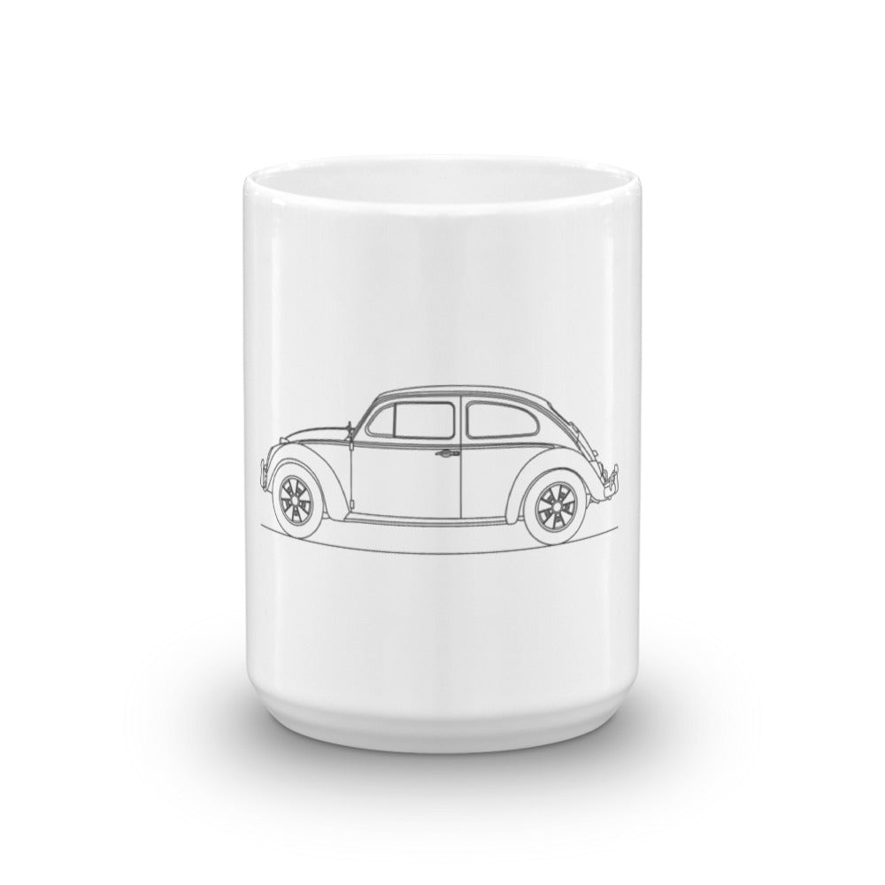 Volkswagen Beetle mug with DRM wheels design