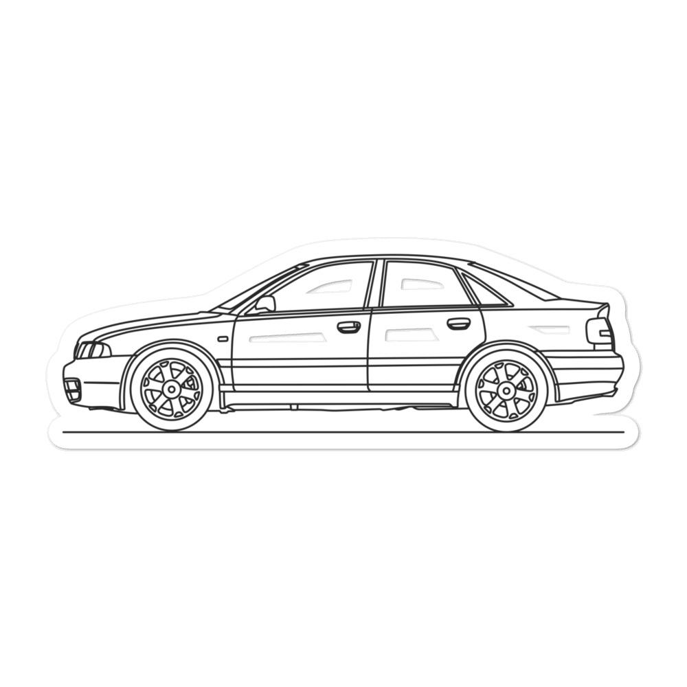 Audi B5 S4 Sedan Outline sticker on surface