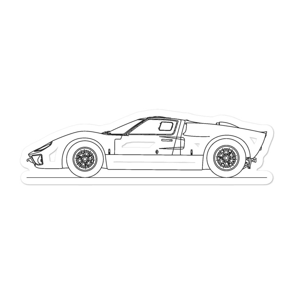 Ford GT40 Outline sticker on a car surface