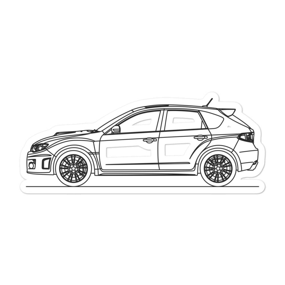 Subaru Impreza WRX STI Hatchback Outline sticker design