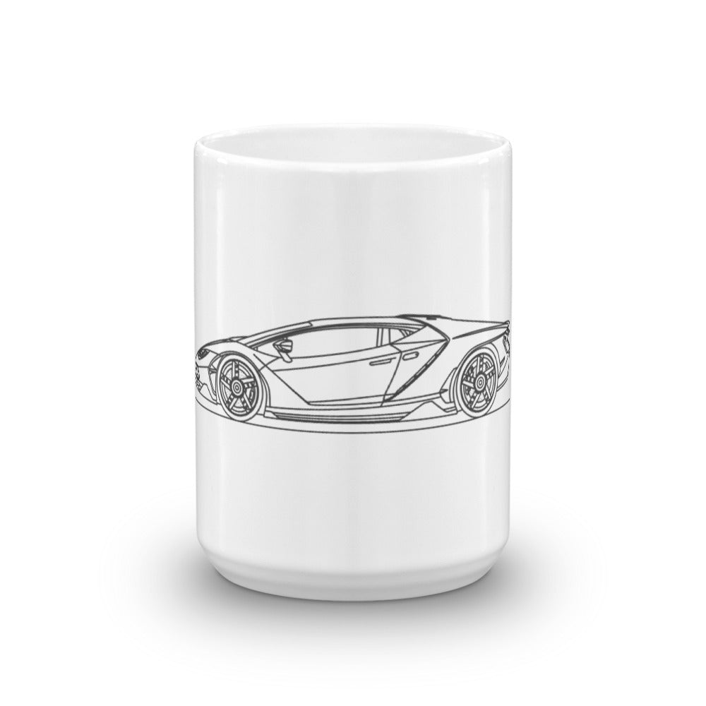 Lamborghini Centenario mug on a white background