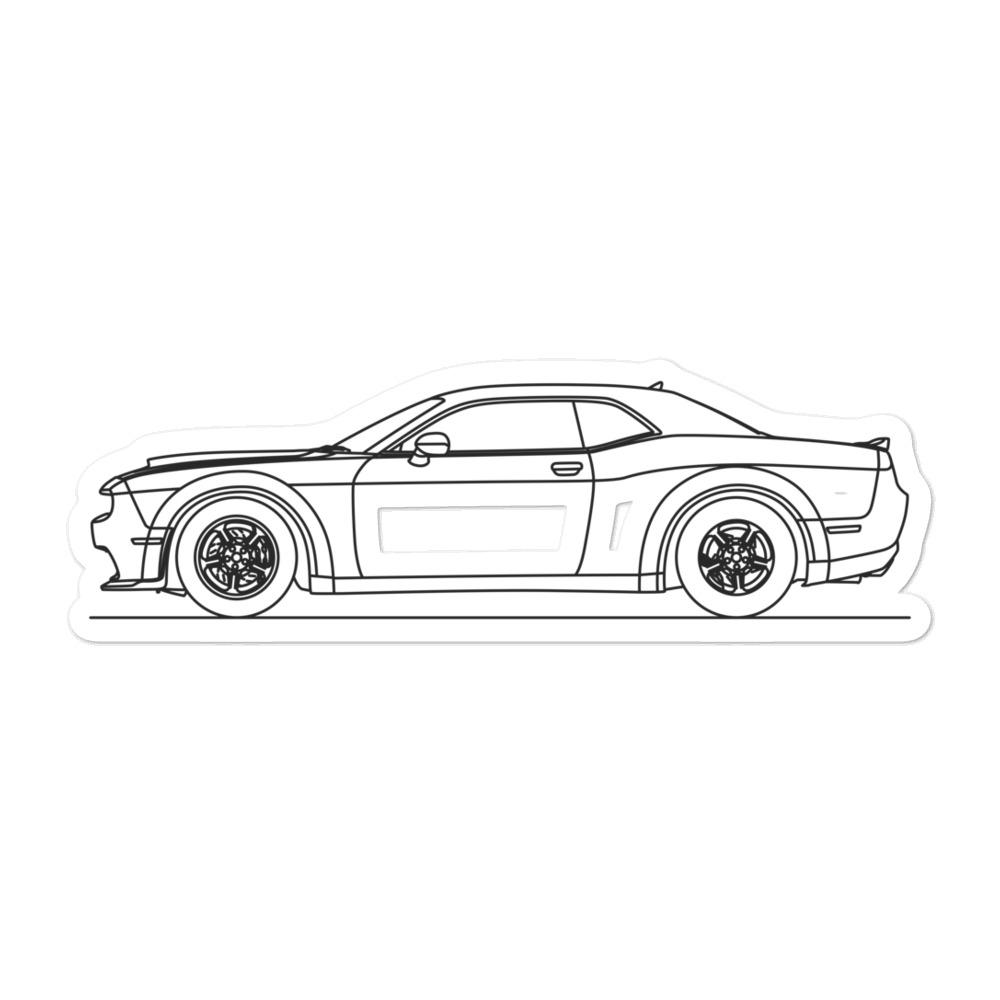 Dodge Challenger 3rd Gen SRT Demon Outline sticker design