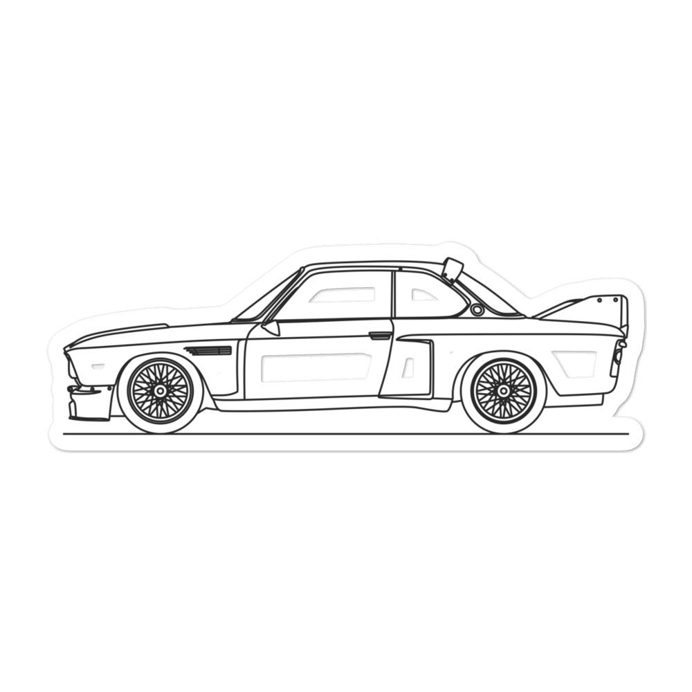 BMW 3.0 CSL Silhouette sticker on a surface