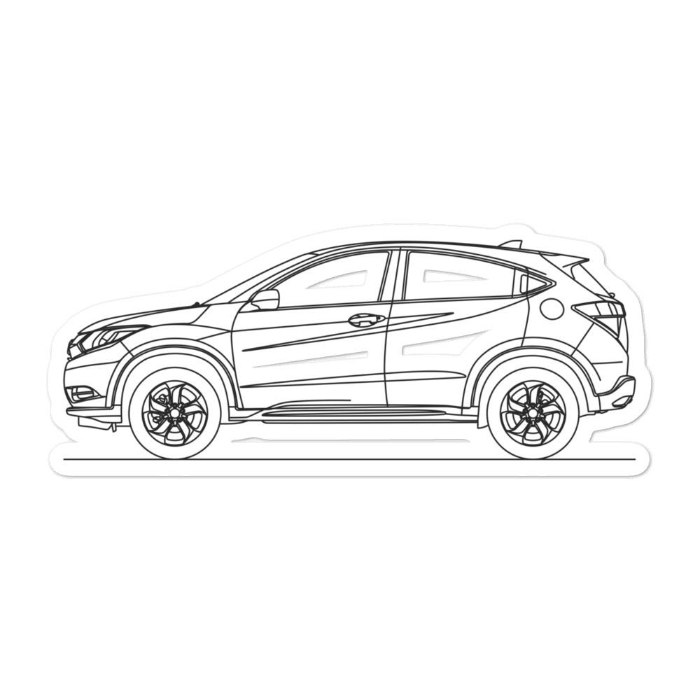 Honda HR-V II Silhouette sticker on a car