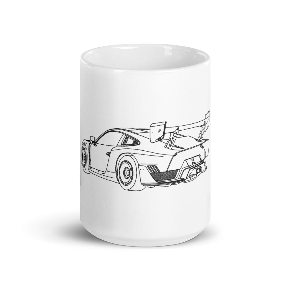 Porsche 935 RTQ mug on a white background