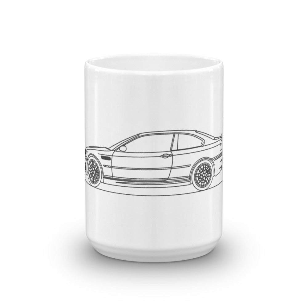 BMW E46 M3 mug on a table