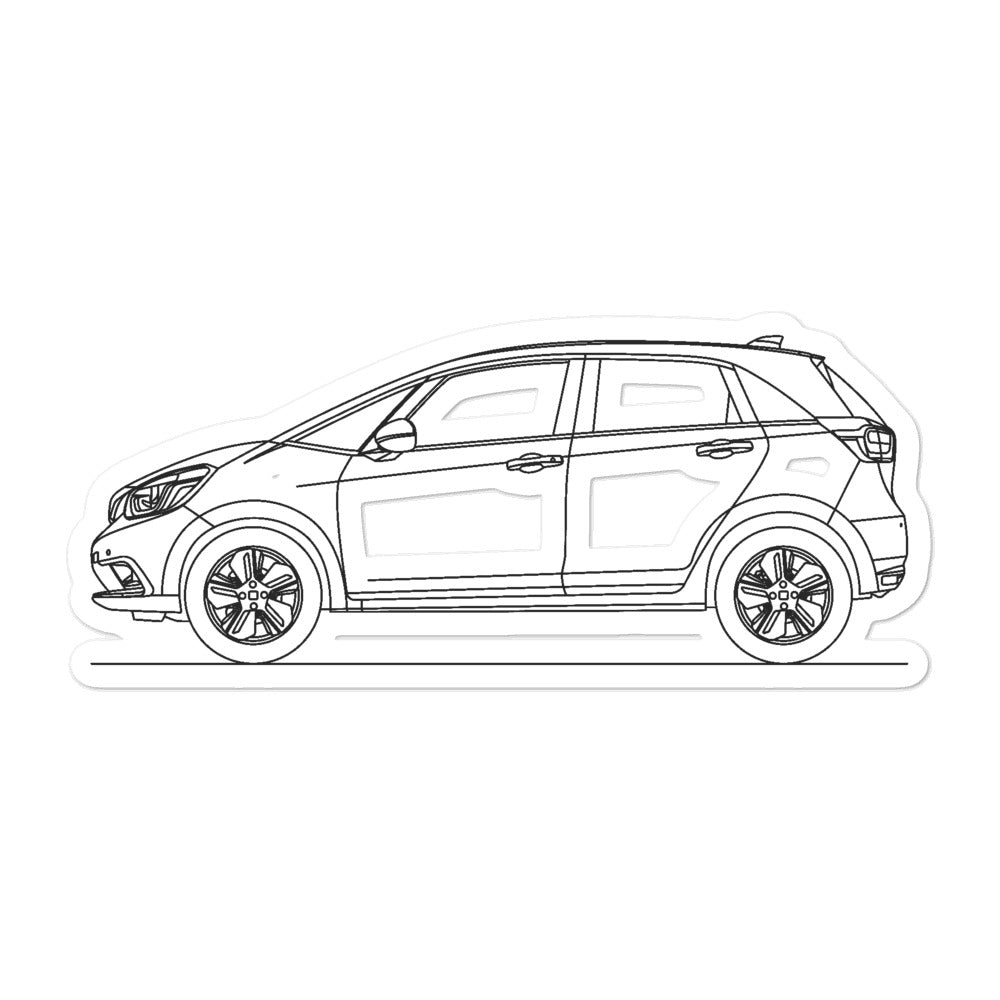 Honda Fit GR Outline sticker on a vehicle