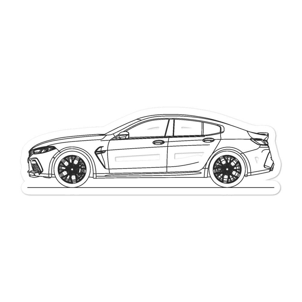 BMW F93 M8 Gran Coupé Outline sticker design
