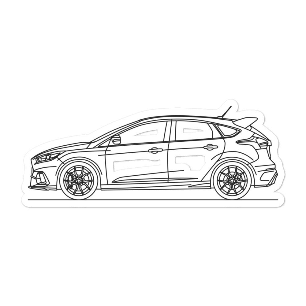 Ford Focus RS 3rd Gen Silhouette sticker design