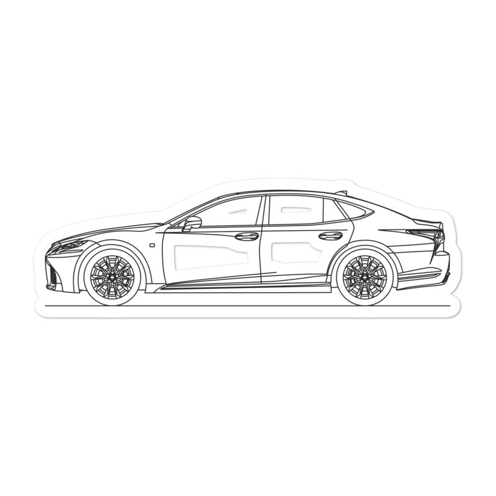 Lexus LS 500h Outline sticker on display