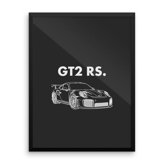 Porsche 911 991.2 GT2 RS silhouette poster artwork