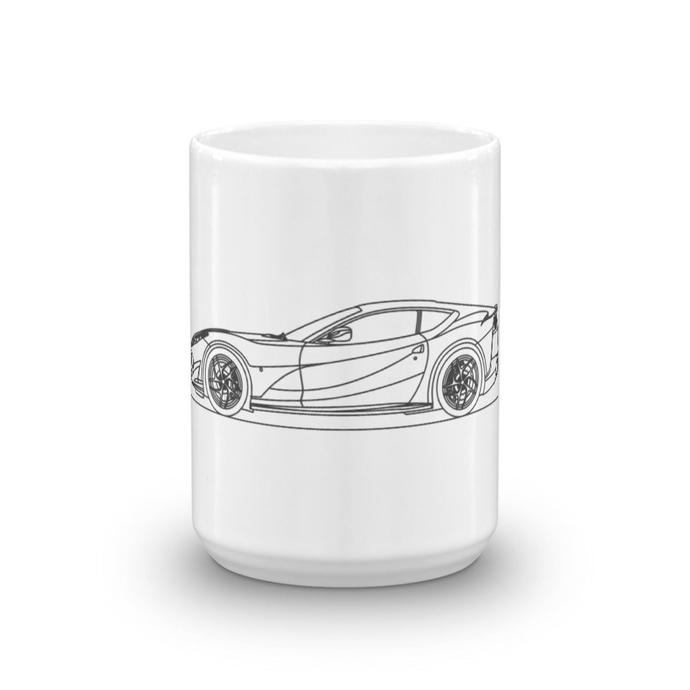 Ferrari 812 Superfast mug with sleek design.