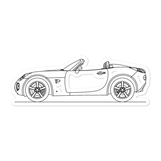 Pontiac Solstice Outline sticker on a car surface