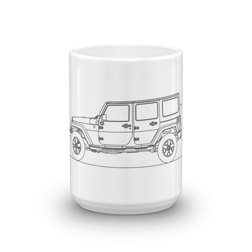 jeep-wrangler-jk-unlimited-mug on a white background