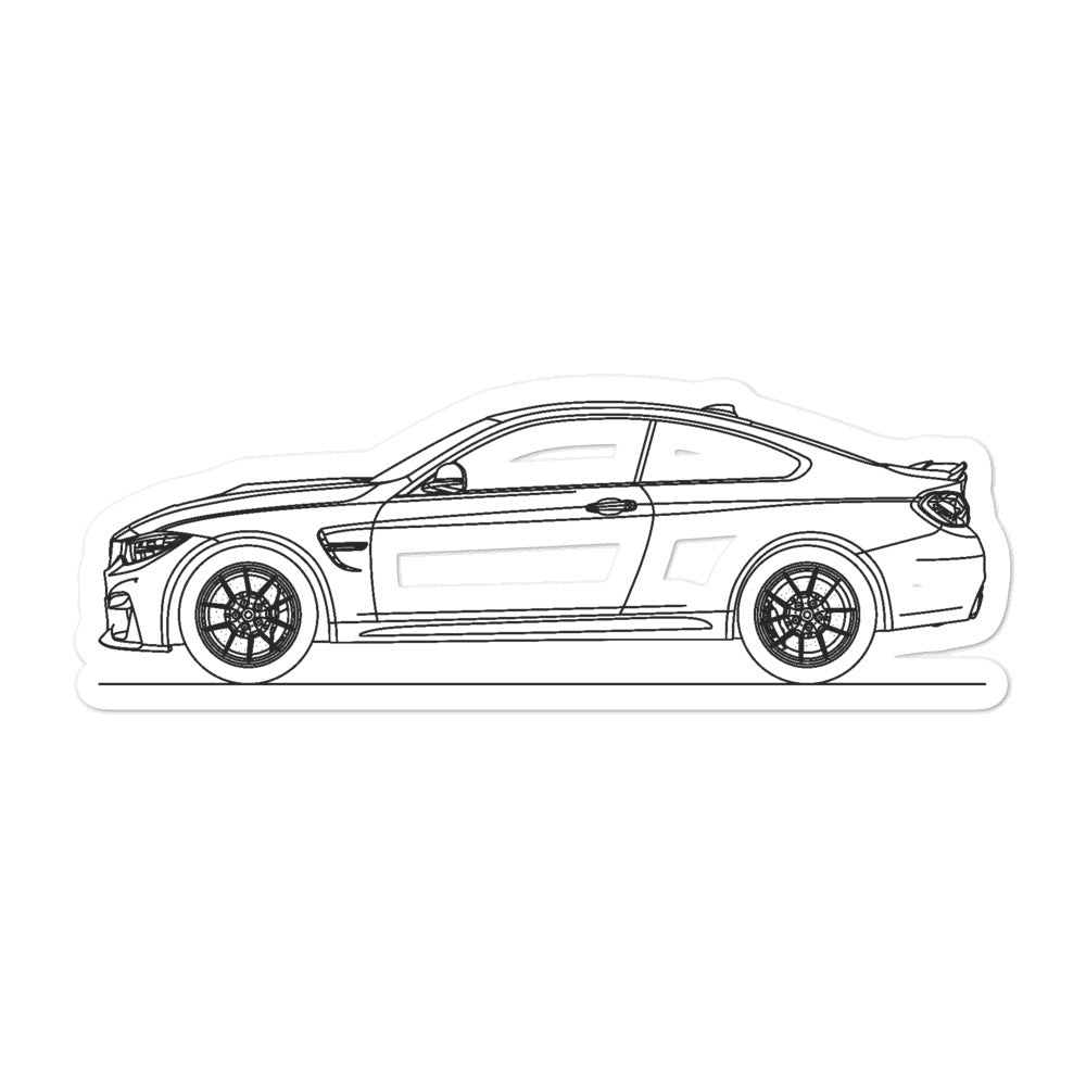 BMW F82 M4 CS Silhouette sticker on a car