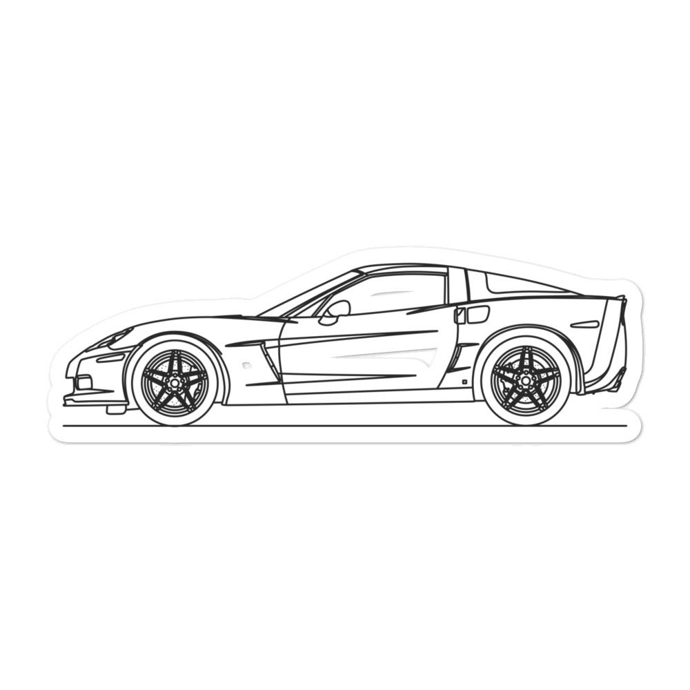 Chevrolet Corvette C6 Z06 Silhouette sticker design