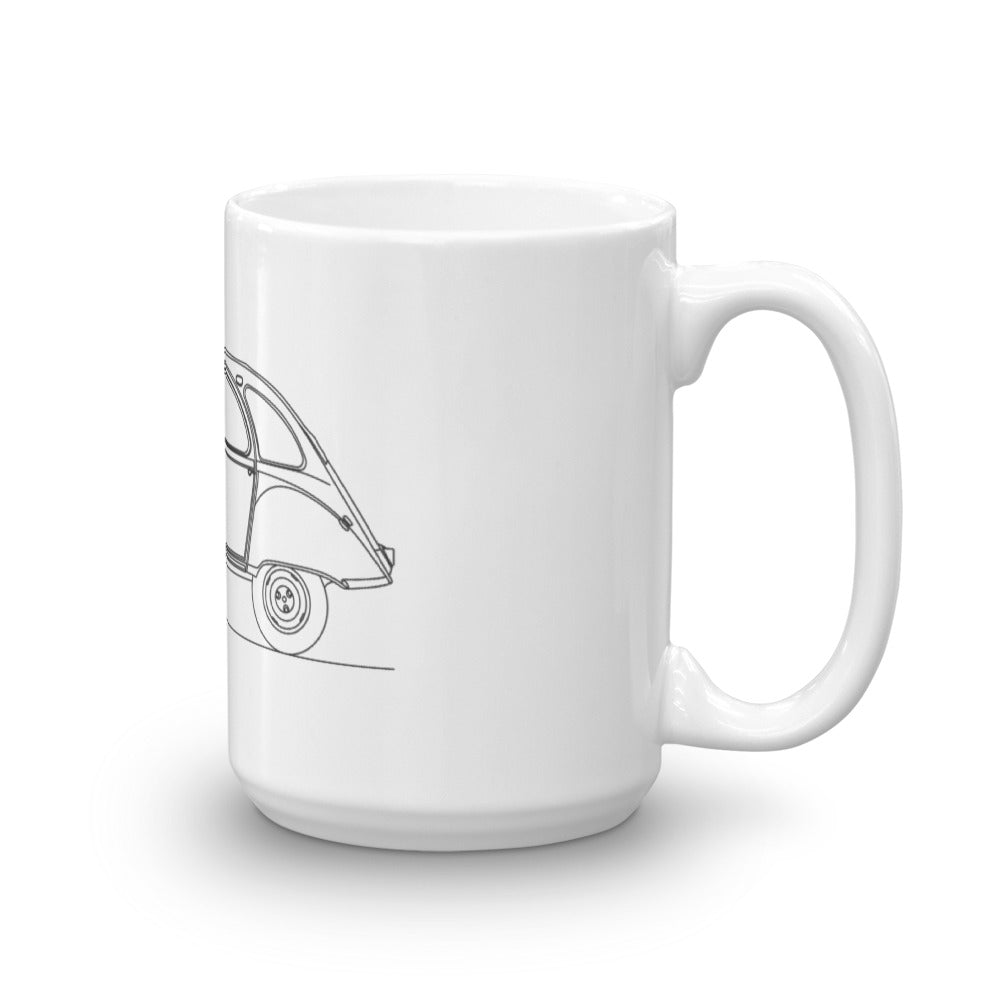 Citroen 2CV mug with vibrant design
