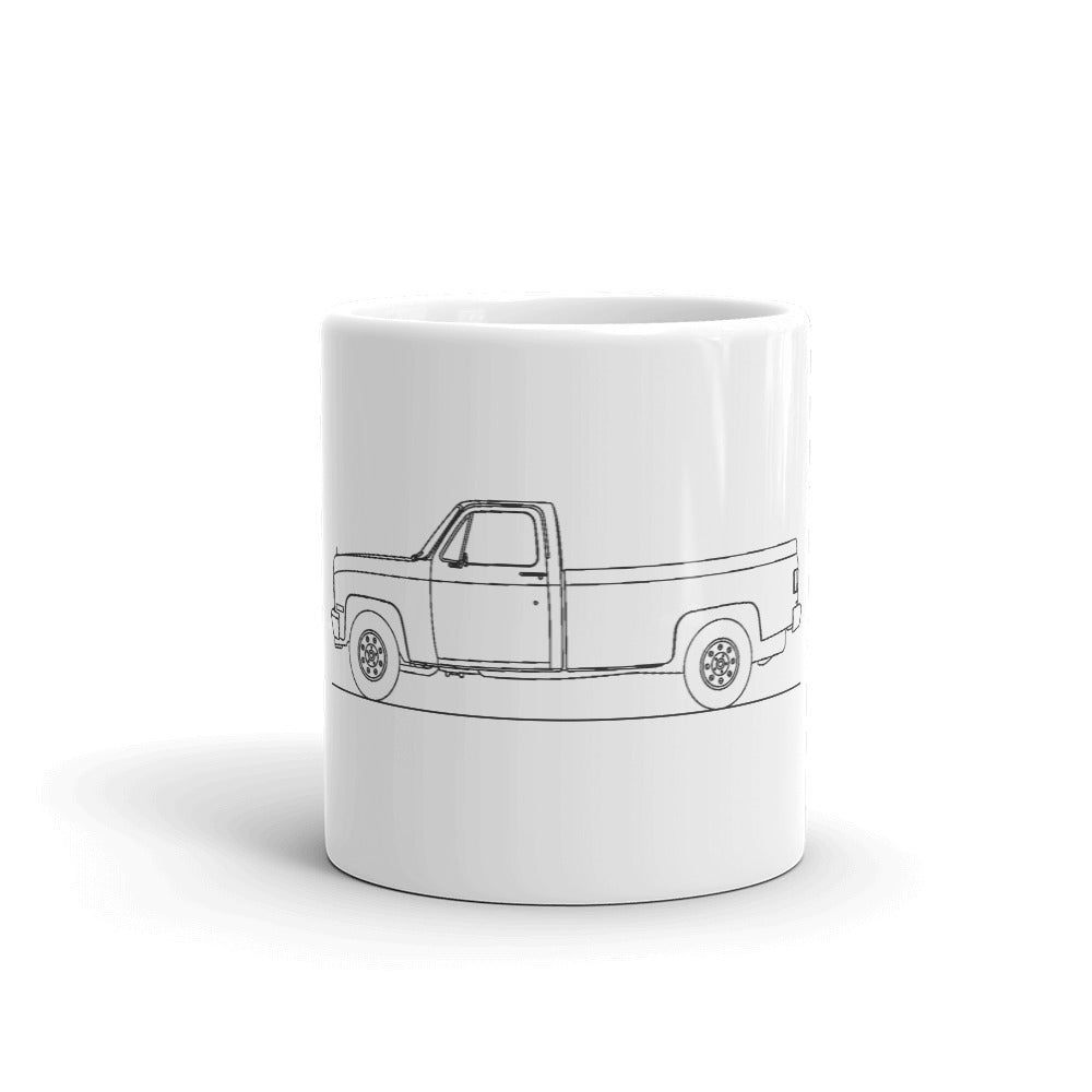 Chevrolet C/K 3rd Gen Outline coffee mug design