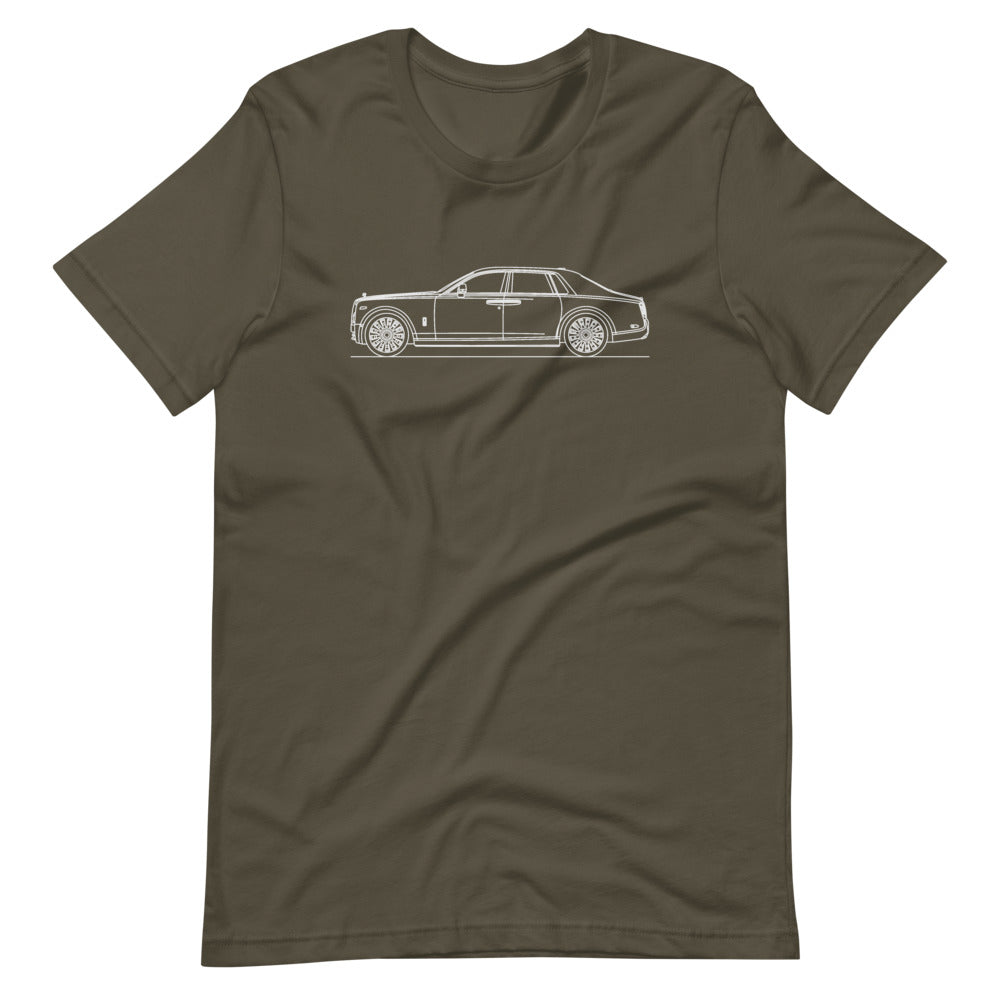 Rolls-Royce Phantom VIII t-shirt design displayed