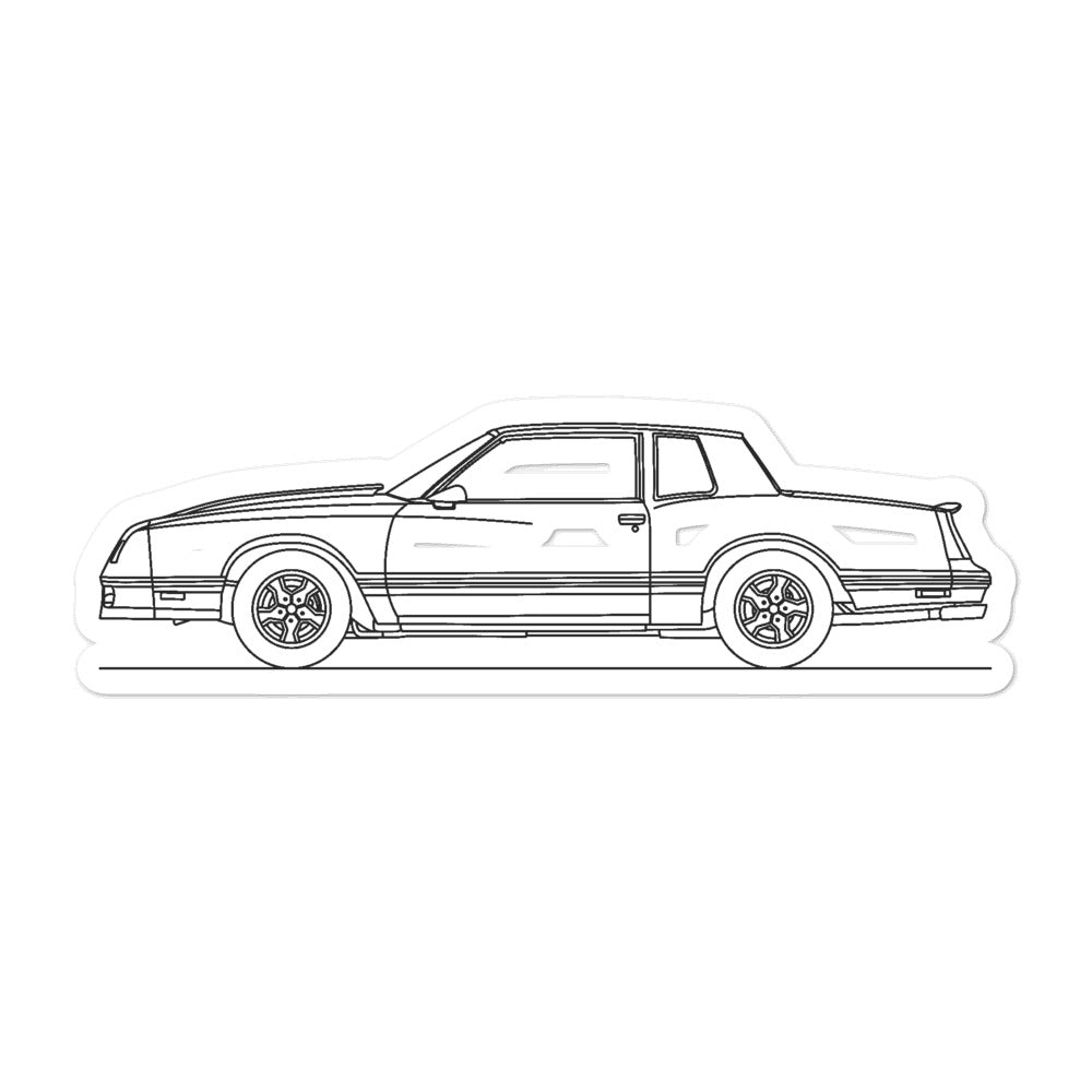 Chevrolet Monte Carlo SS 4th Gen Outline sticker design
