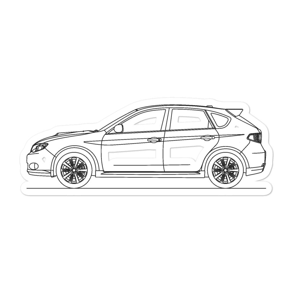 Subaru Impreza WRX Hatchback Outline sticker design