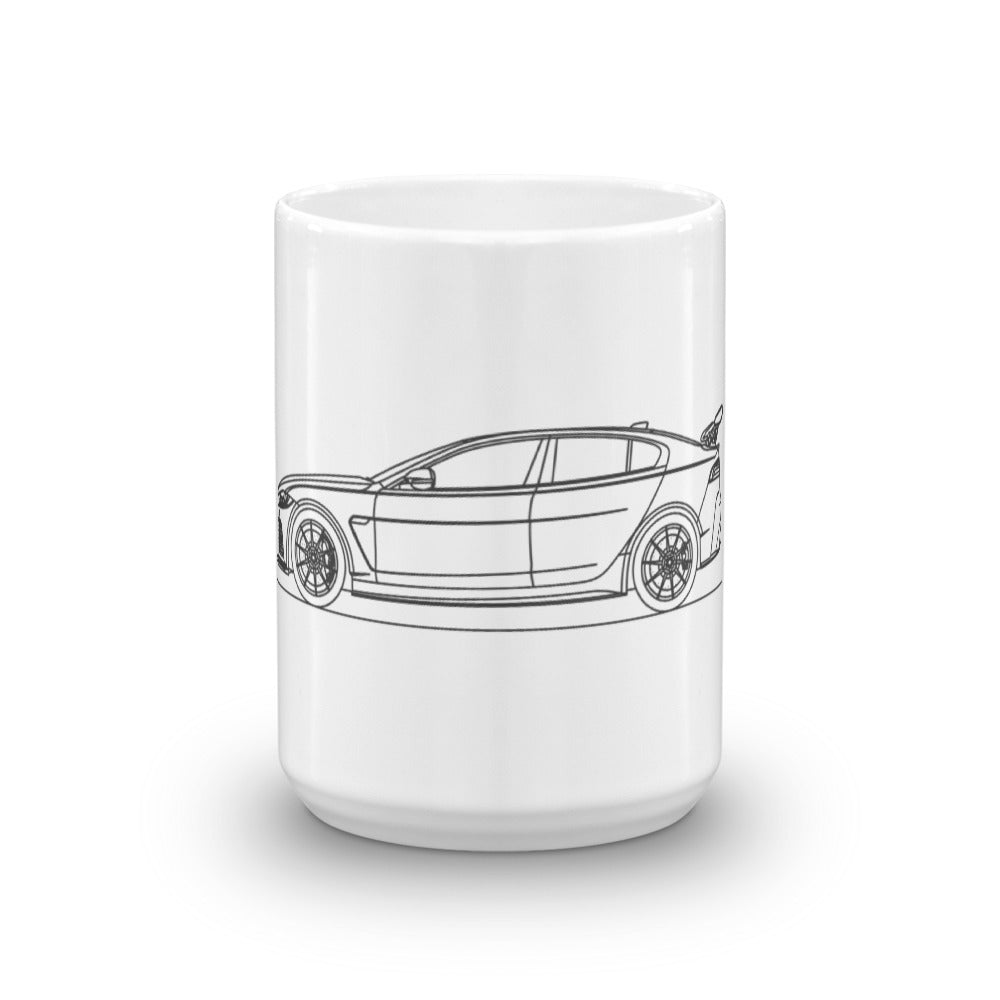 Jaguar XE SV Project 8 mug design displayed