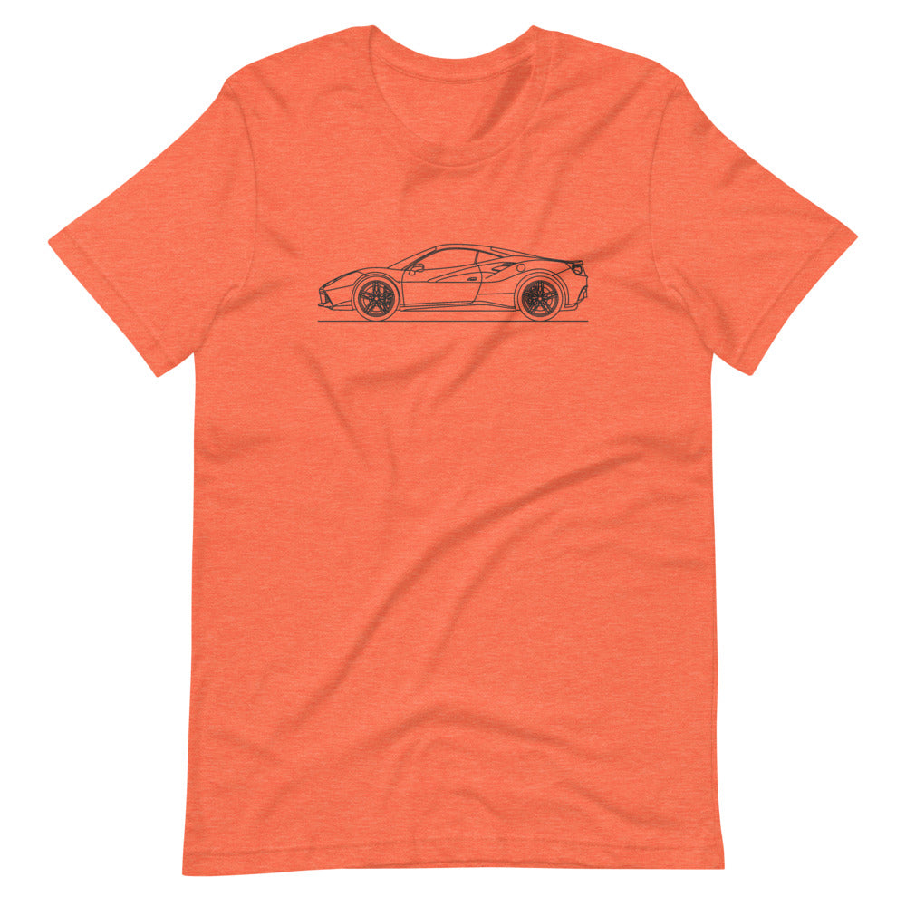 Ferrari 488 GTB t-shirt in red color
