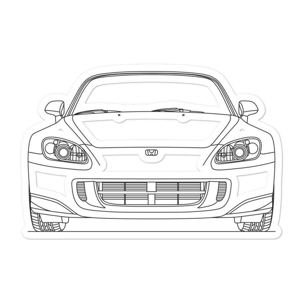 Honda S2000 Outline sticker on a surface