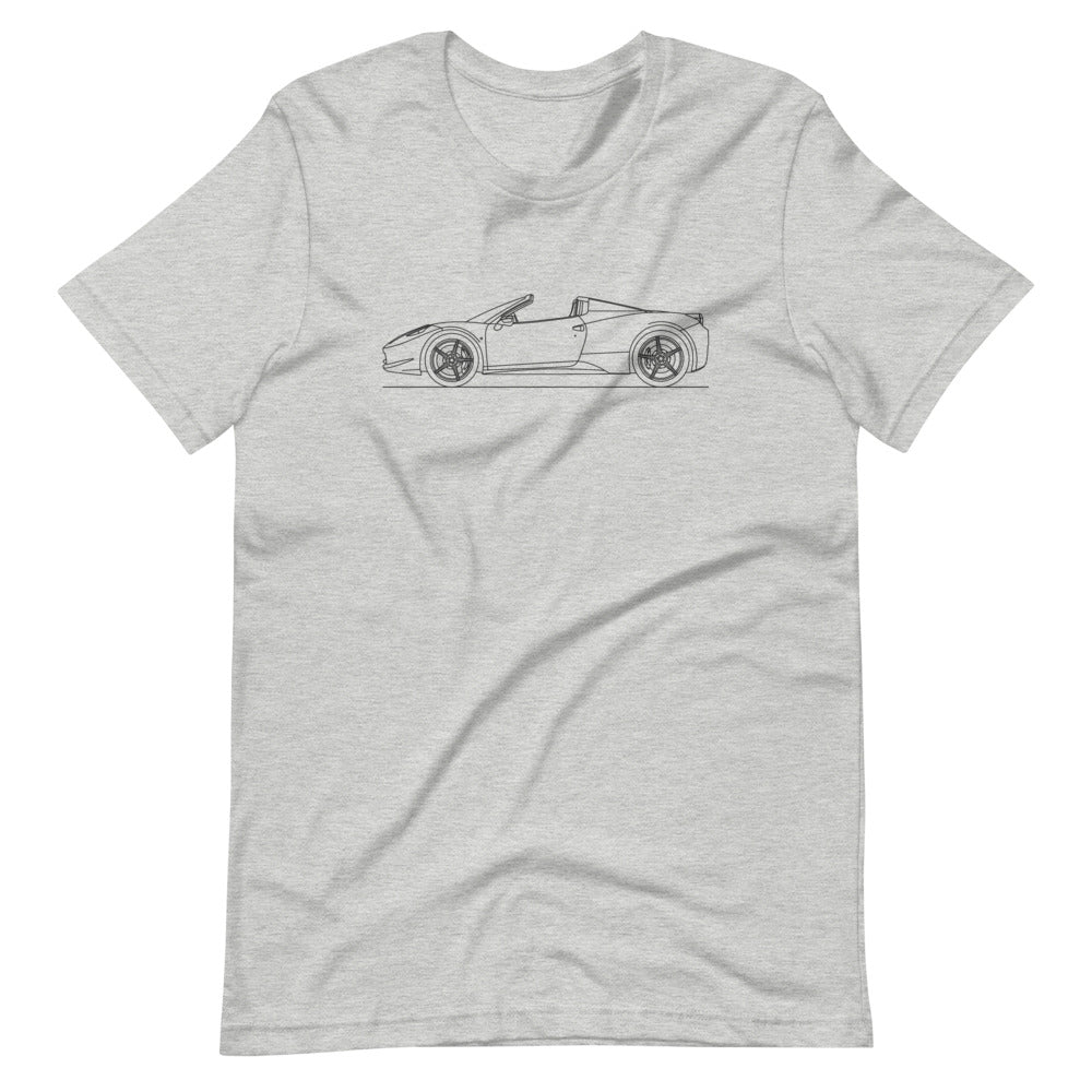 ferrari 458 spider t-shirt design in red