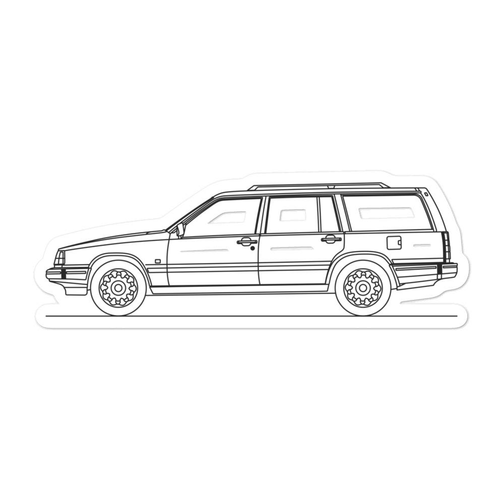 Volvo 940 Wagon Silhouette sticker on display
