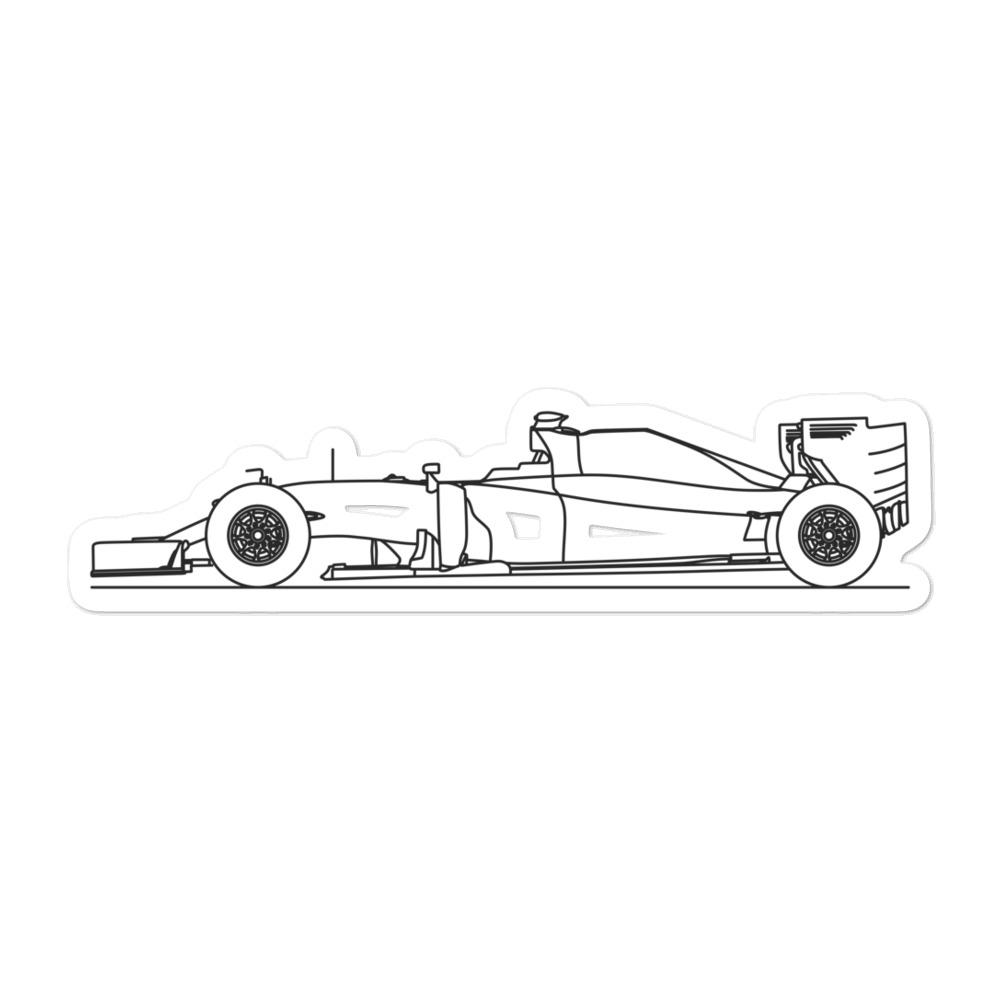 Ferrari SF16-H Silhouette sticker on display