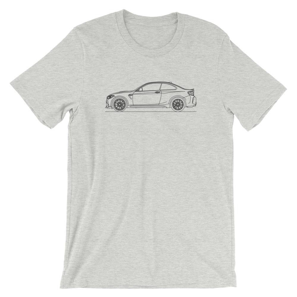 bmw f87 m2 cs t-shirt design displayed