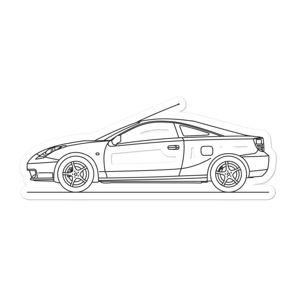 Toyota Celica T230 Outline sticker on display